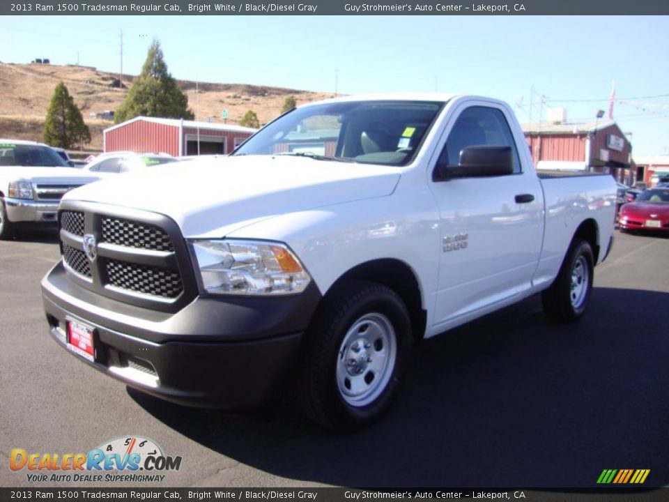 2013 Ram 1500 Tradesman Regular Cab Bright White / Black/Diesel Gray Photo #3