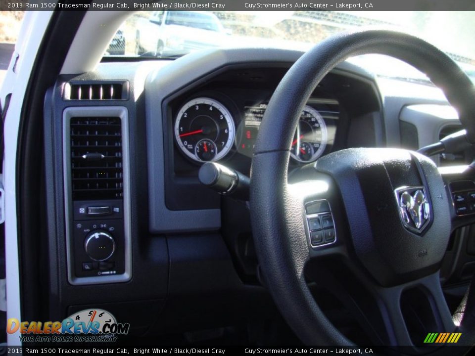 2013 Ram 1500 Tradesman Regular Cab Bright White / Black/Diesel Gray Photo #11