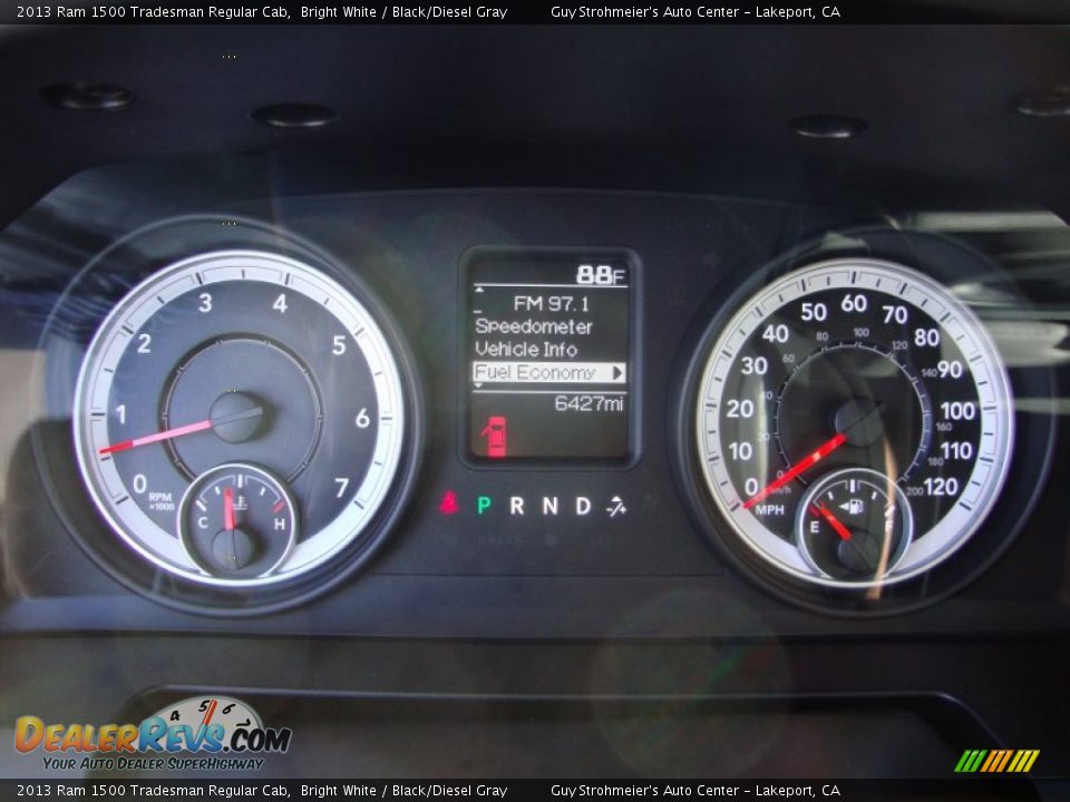 2013 Ram 1500 Tradesman Regular Cab Bright White / Black/Diesel Gray Photo #12