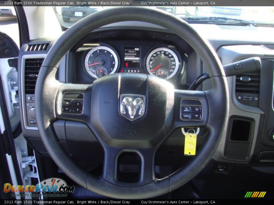 2013 Ram 1500 Tradesman Regular Cab Bright White / Black/Diesel Gray Photo #13