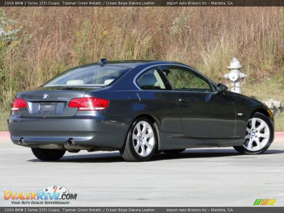 2009 BMW 3 Series 335i Coupe Tasman Green Metallic / Cream Beige Dakota Leather Photo #2