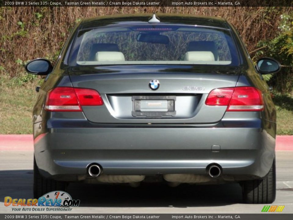 2009 BMW 3 Series 335i Coupe Tasman Green Metallic / Cream Beige Dakota Leather Photo #7