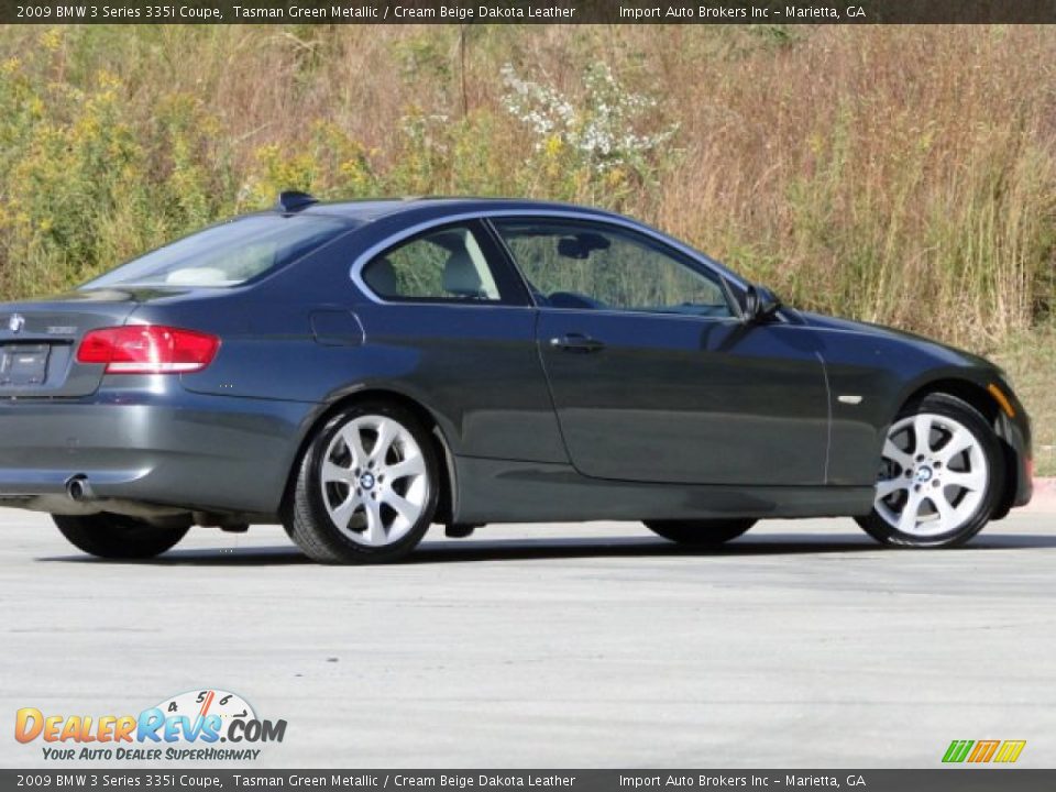 2009 BMW 3 Series 335i Coupe Tasman Green Metallic / Cream Beige Dakota Leather Photo #8