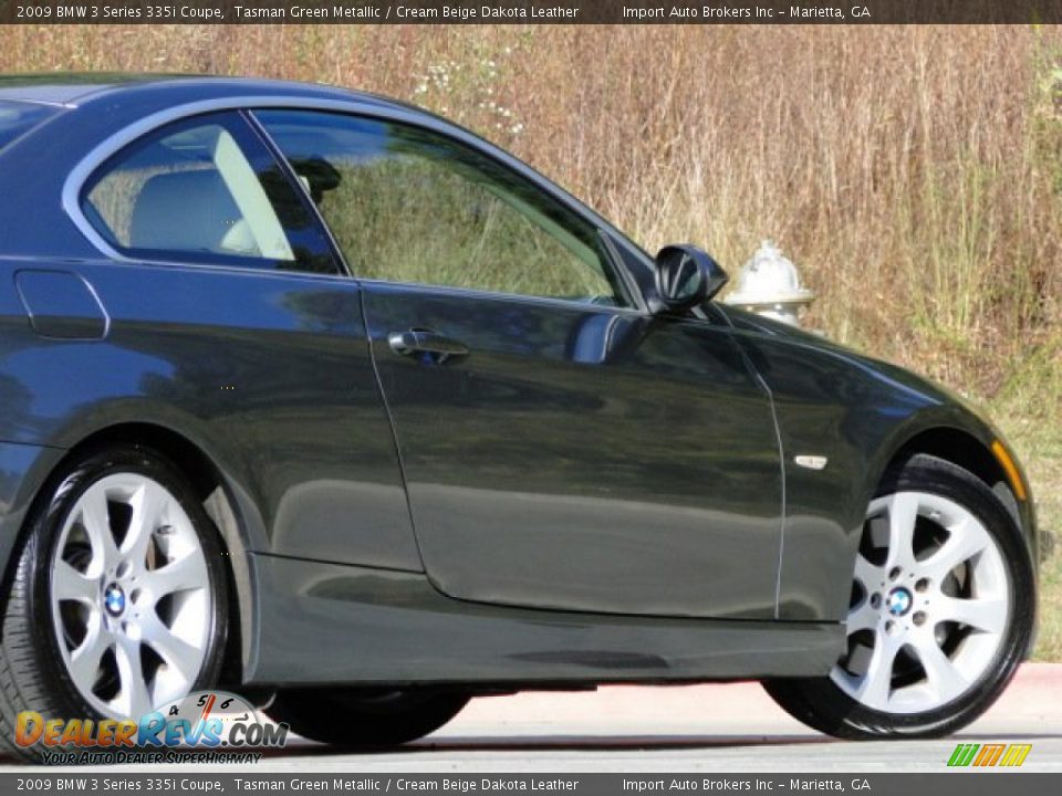 2009 BMW 3 Series 335i Coupe Tasman Green Metallic / Cream Beige Dakota Leather Photo #20