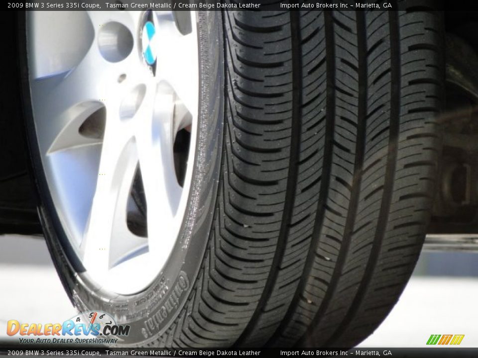 2009 BMW 3 Series 335i Coupe Tasman Green Metallic / Cream Beige Dakota Leather Photo #22