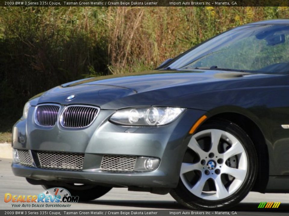 2009 BMW 3 Series 335i Coupe Tasman Green Metallic / Cream Beige Dakota Leather Photo #29