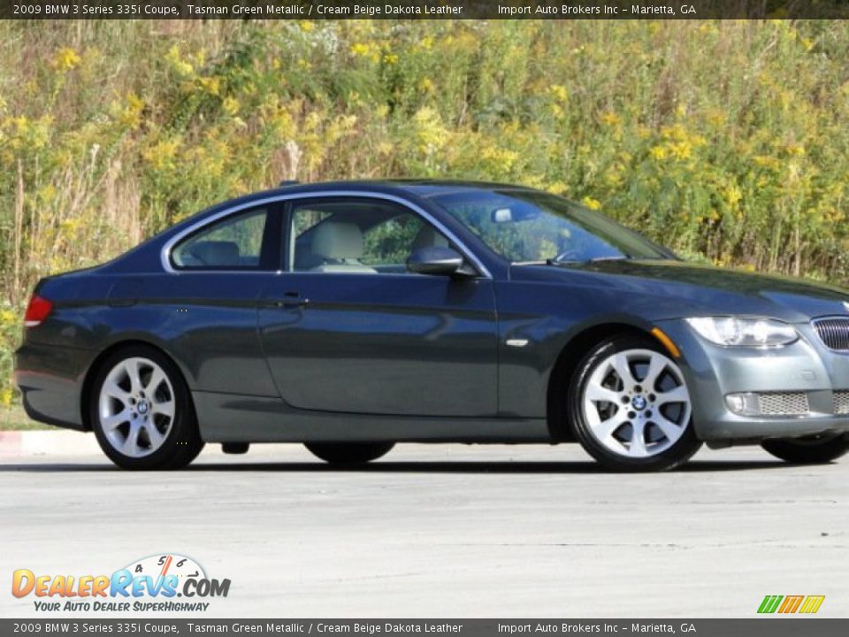 2009 BMW 3 Series 335i Coupe Tasman Green Metallic / Cream Beige Dakota Leather Photo #30