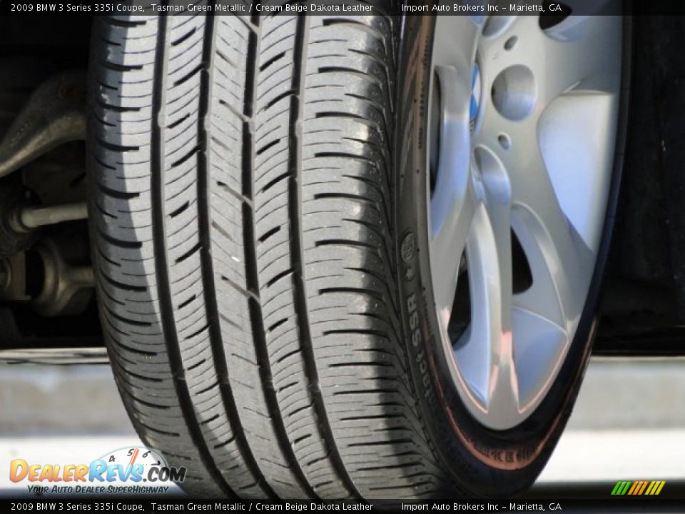 2009 BMW 3 Series 335i Coupe Tasman Green Metallic / Cream Beige Dakota Leather Photo #31