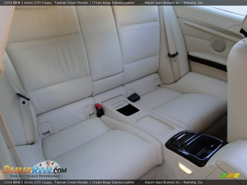 2009 BMW 3 Series 335i Coupe Tasman Green Metallic / Cream Beige Dakota Leather Photo #36