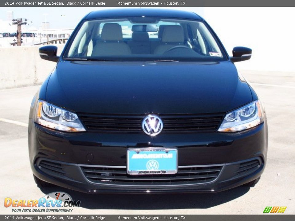 2014 Volkswagen Jetta SE Sedan Black / Cornsilk Beige Photo #2