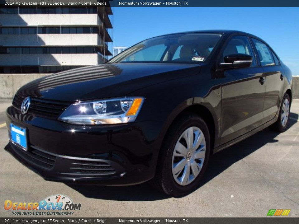 2014 Volkswagen Jetta SE Sedan Black / Cornsilk Beige Photo #3