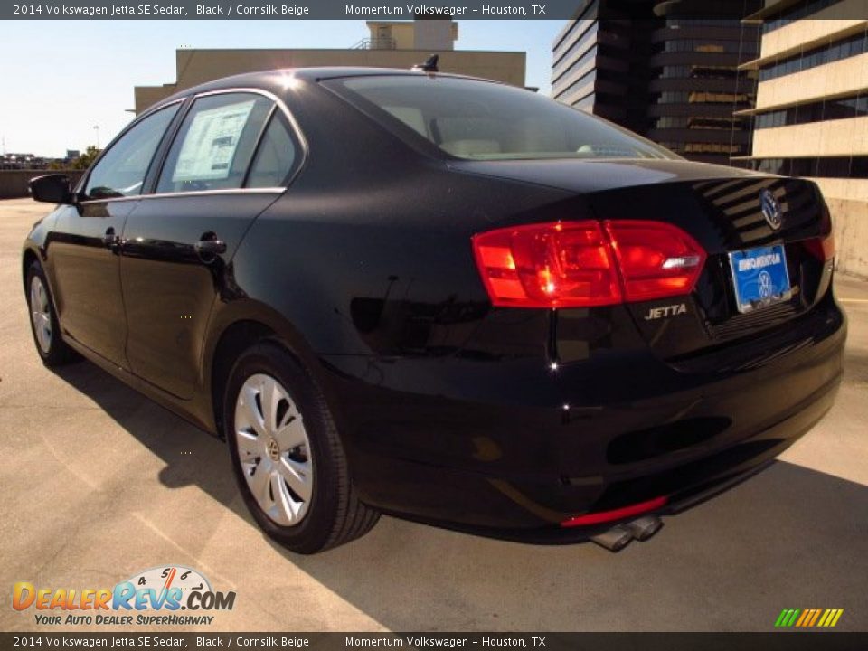 2014 Volkswagen Jetta SE Sedan Black / Cornsilk Beige Photo #4