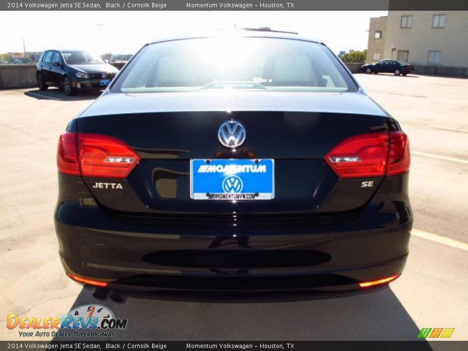 2014 Volkswagen Jetta SE Sedan Black / Cornsilk Beige Photo #5