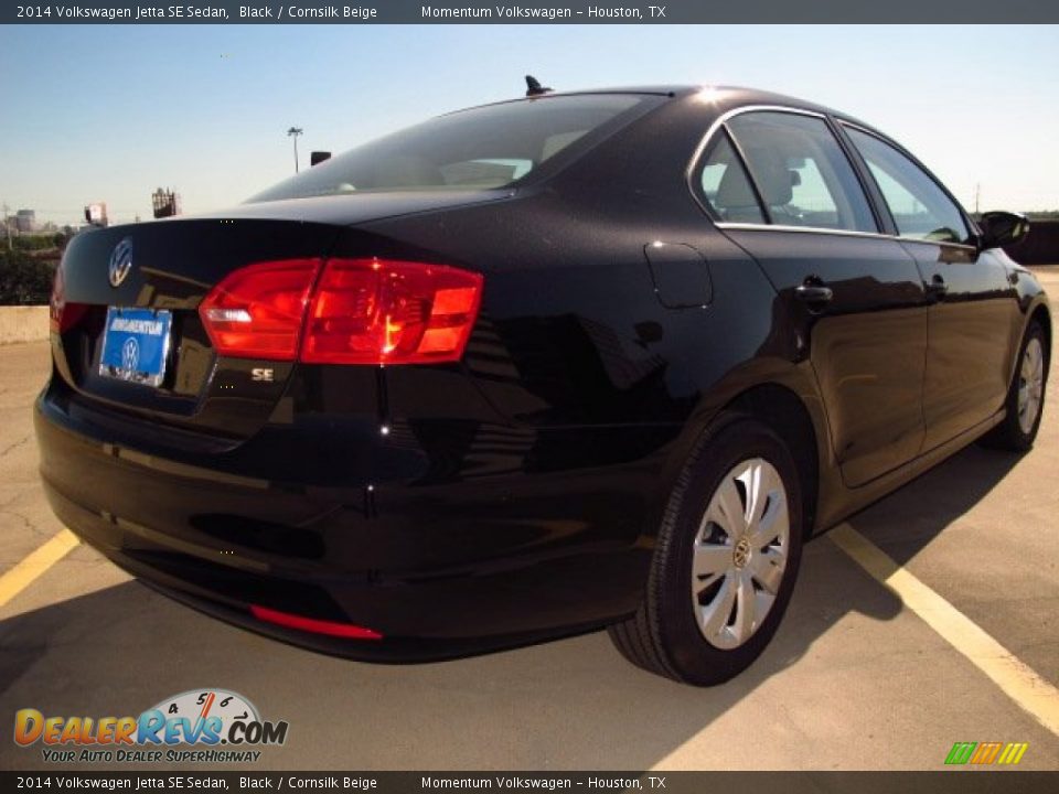 2014 Volkswagen Jetta SE Sedan Black / Cornsilk Beige Photo #6