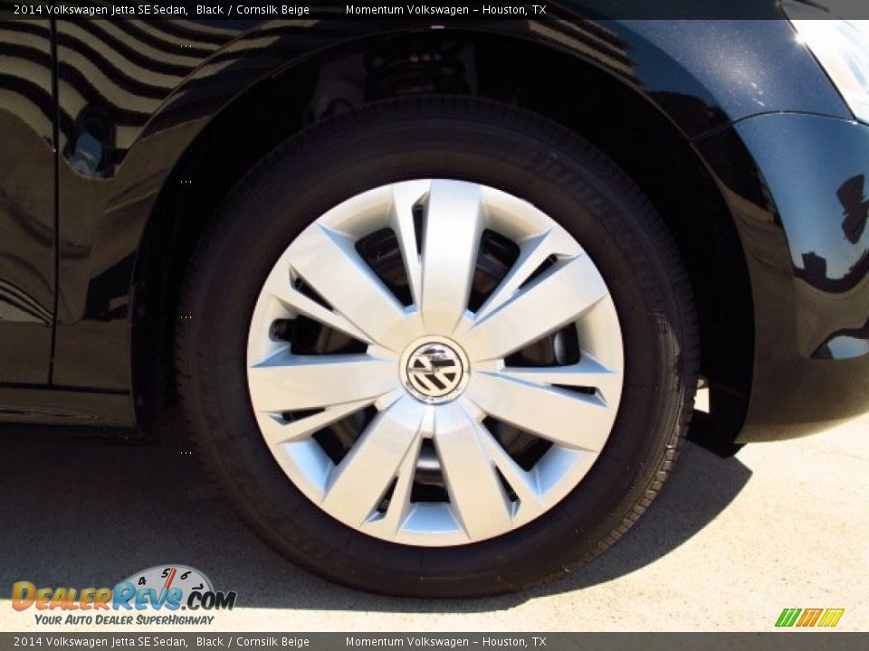 2014 Volkswagen Jetta SE Sedan Black / Cornsilk Beige Photo #7