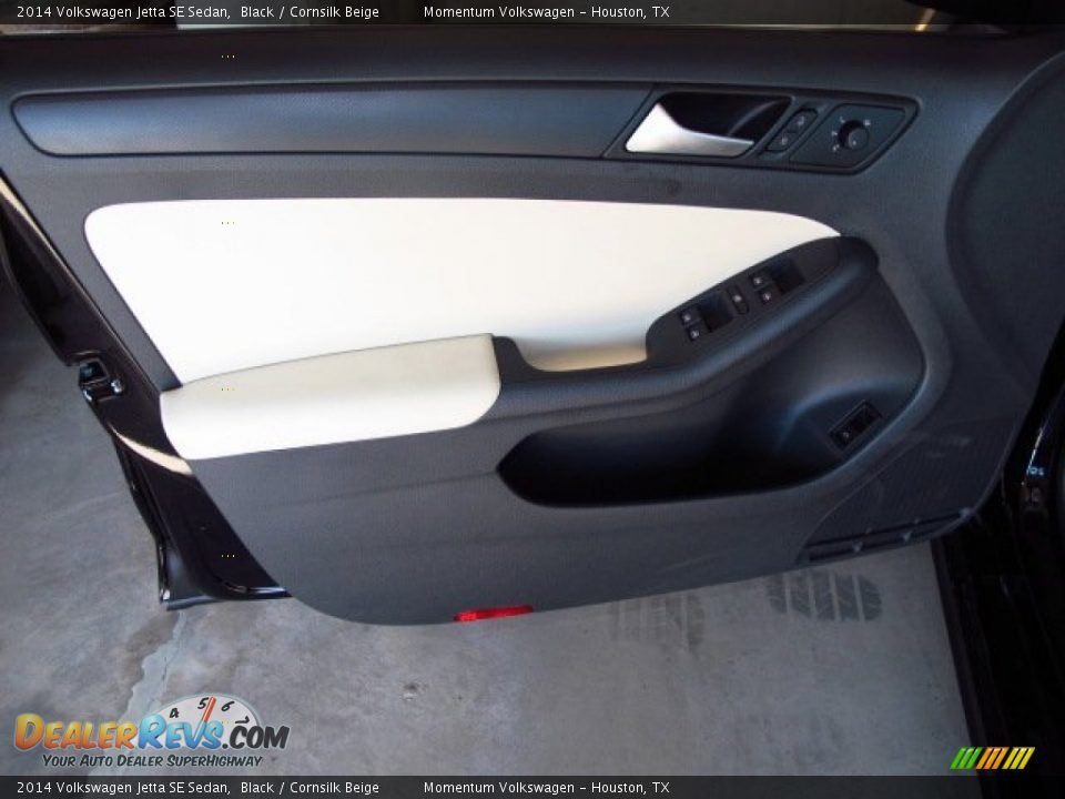 2014 Volkswagen Jetta SE Sedan Black / Cornsilk Beige Photo #8