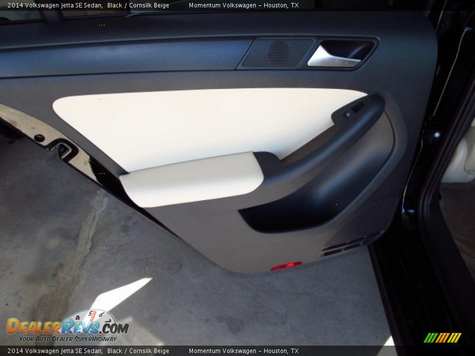 2014 Volkswagen Jetta SE Sedan Black / Cornsilk Beige Photo #10