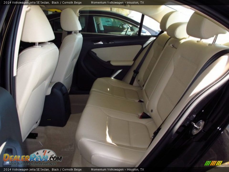 2014 Volkswagen Jetta SE Sedan Black / Cornsilk Beige Photo #11