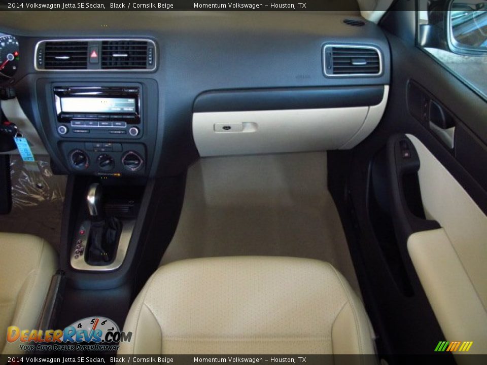 2014 Volkswagen Jetta SE Sedan Black / Cornsilk Beige Photo #13