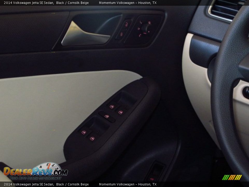 2014 Volkswagen Jetta SE Sedan Black / Cornsilk Beige Photo #15