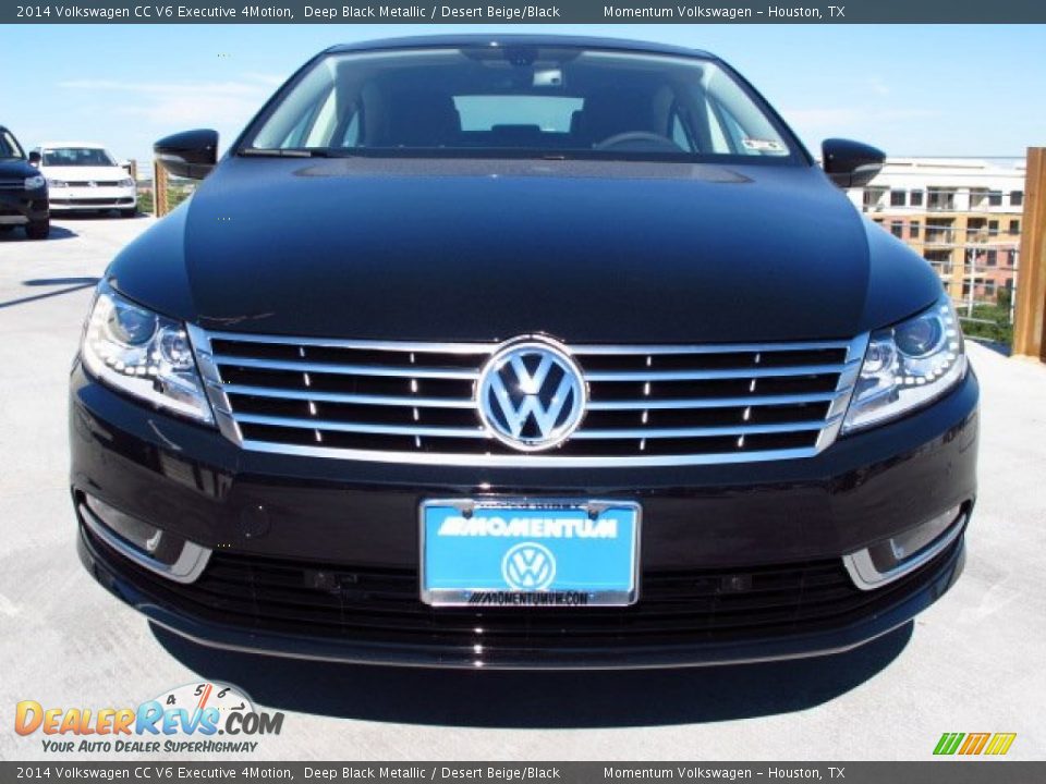 2014 Volkswagen CC V6 Executive 4Motion Deep Black Metallic / Desert Beige/Black Photo #2
