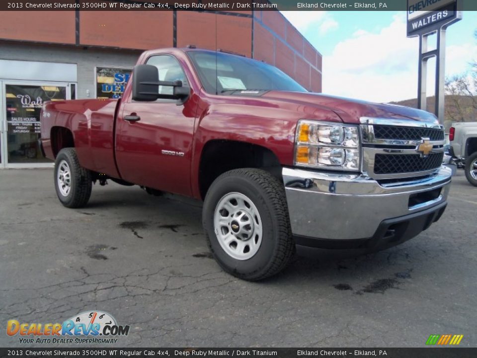 2013 Chevrolet Silverado 3500HD WT Regular Cab 4x4 Deep Ruby Metallic / Dark Titanium Photo #1