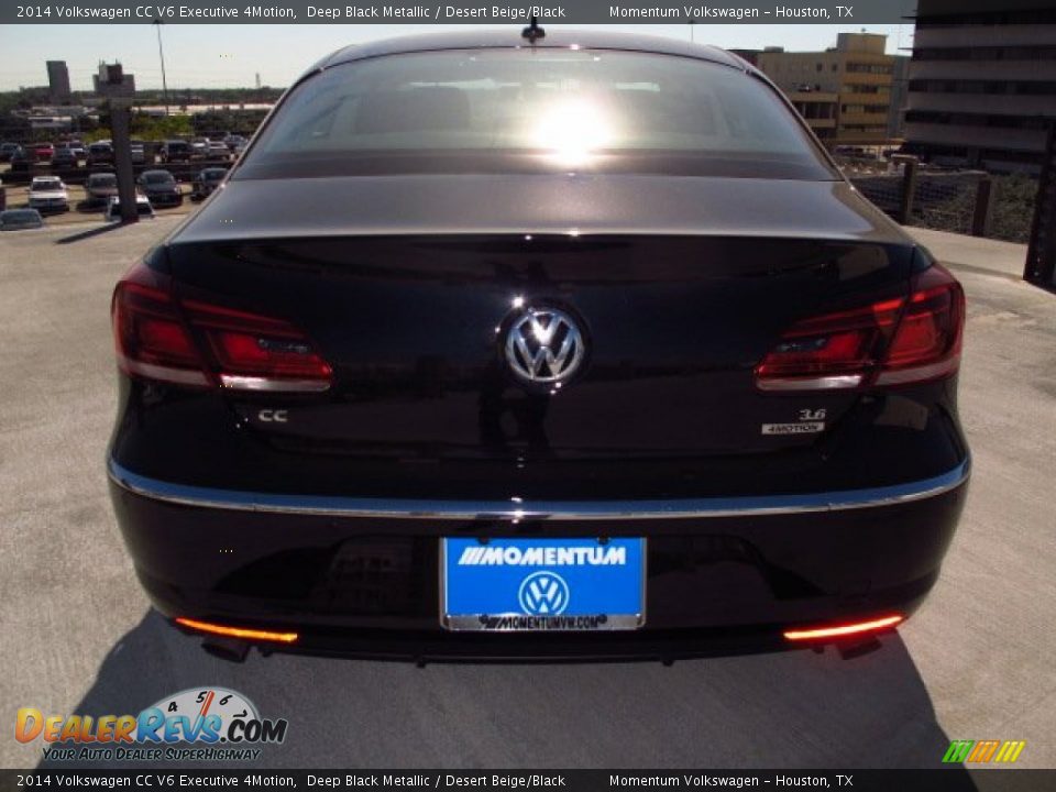 2014 Volkswagen CC V6 Executive 4Motion Deep Black Metallic / Desert Beige/Black Photo #5