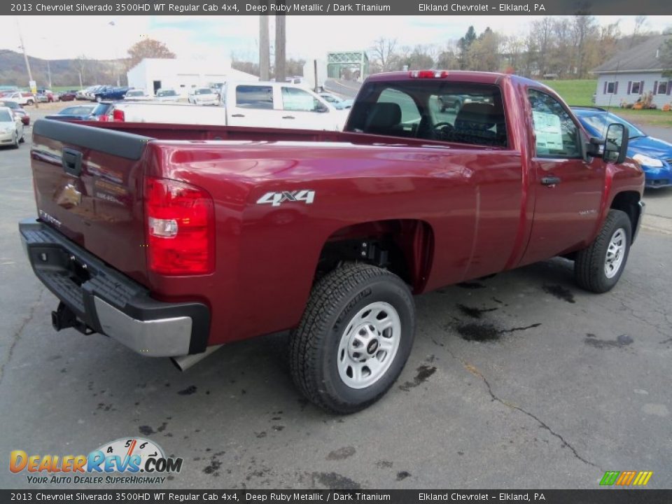 2013 Chevrolet Silverado 3500HD WT Regular Cab 4x4 Deep Ruby Metallic / Dark Titanium Photo #3