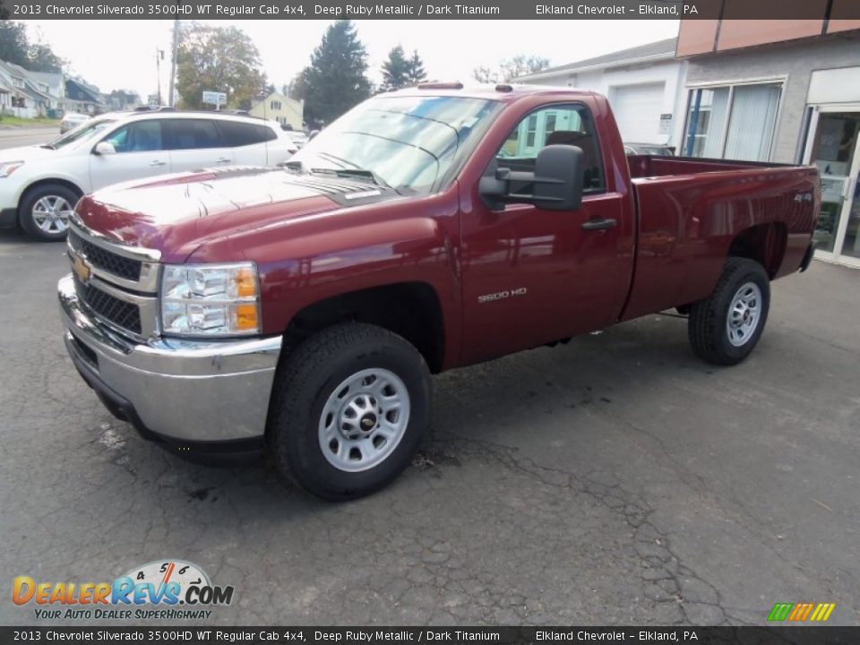2013 Chevrolet Silverado 3500HD WT Regular Cab 4x4 Deep Ruby Metallic / Dark Titanium Photo #7