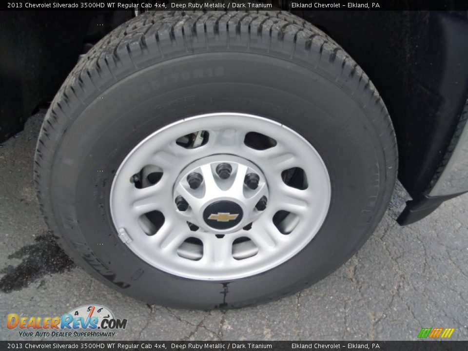 2013 Chevrolet Silverado 3500HD WT Regular Cab 4x4 Deep Ruby Metallic / Dark Titanium Photo #9