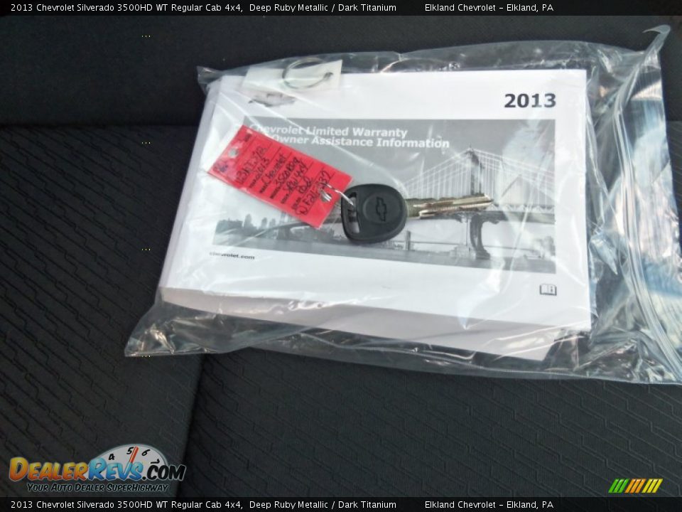 2013 Chevrolet Silverado 3500HD WT Regular Cab 4x4 Deep Ruby Metallic / Dark Titanium Photo #21