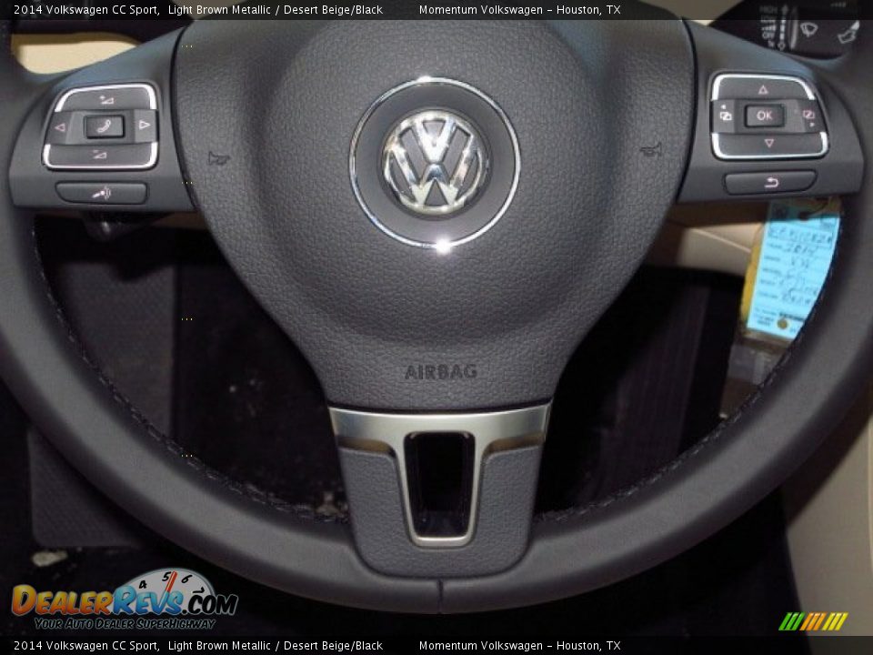 2014 Volkswagen CC Sport Light Brown Metallic / Desert Beige/Black Photo #17