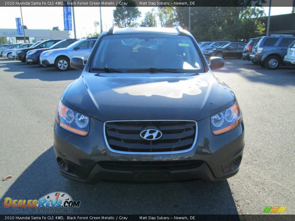 2010 Hyundai Santa Fe GLS 4WD Black Forest Green Metallic / Gray Photo #3