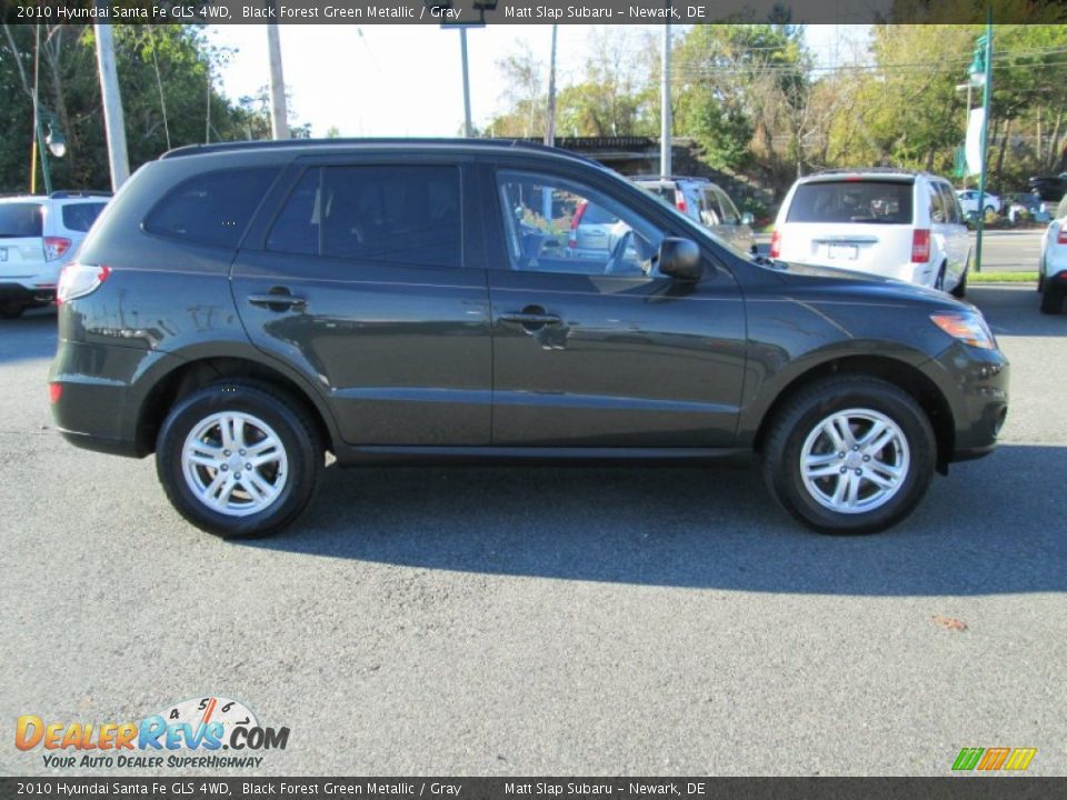 2010 Hyundai Santa Fe GLS 4WD Black Forest Green Metallic / Gray Photo #5
