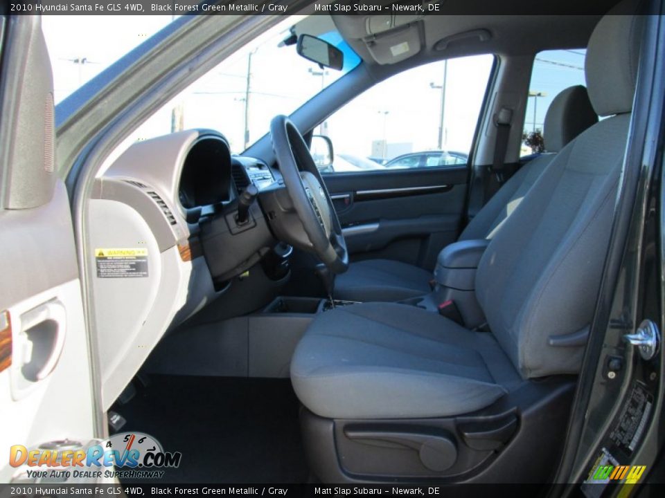 2010 Hyundai Santa Fe GLS 4WD Black Forest Green Metallic / Gray Photo #11