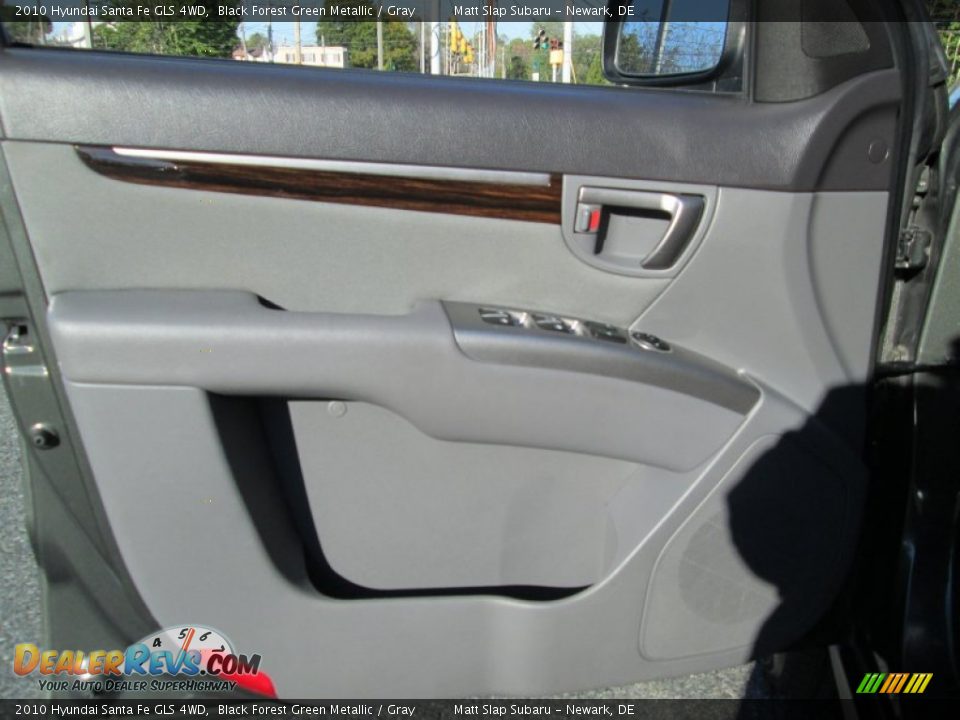 2010 Hyundai Santa Fe GLS 4WD Black Forest Green Metallic / Gray Photo #12