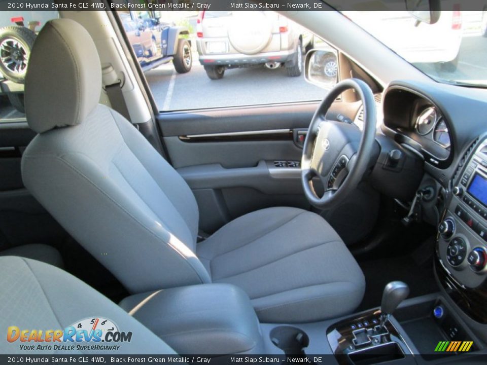 2010 Hyundai Santa Fe GLS 4WD Black Forest Green Metallic / Gray Photo #15