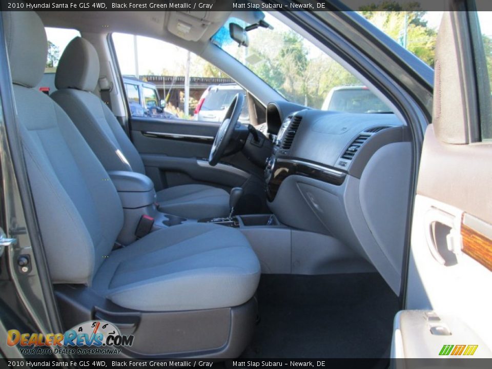 2010 Hyundai Santa Fe GLS 4WD Black Forest Green Metallic / Gray Photo #17