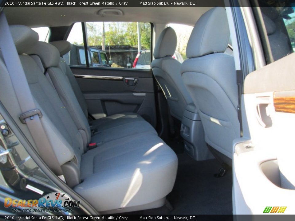 2010 Hyundai Santa Fe GLS 4WD Black Forest Green Metallic / Gray Photo #18