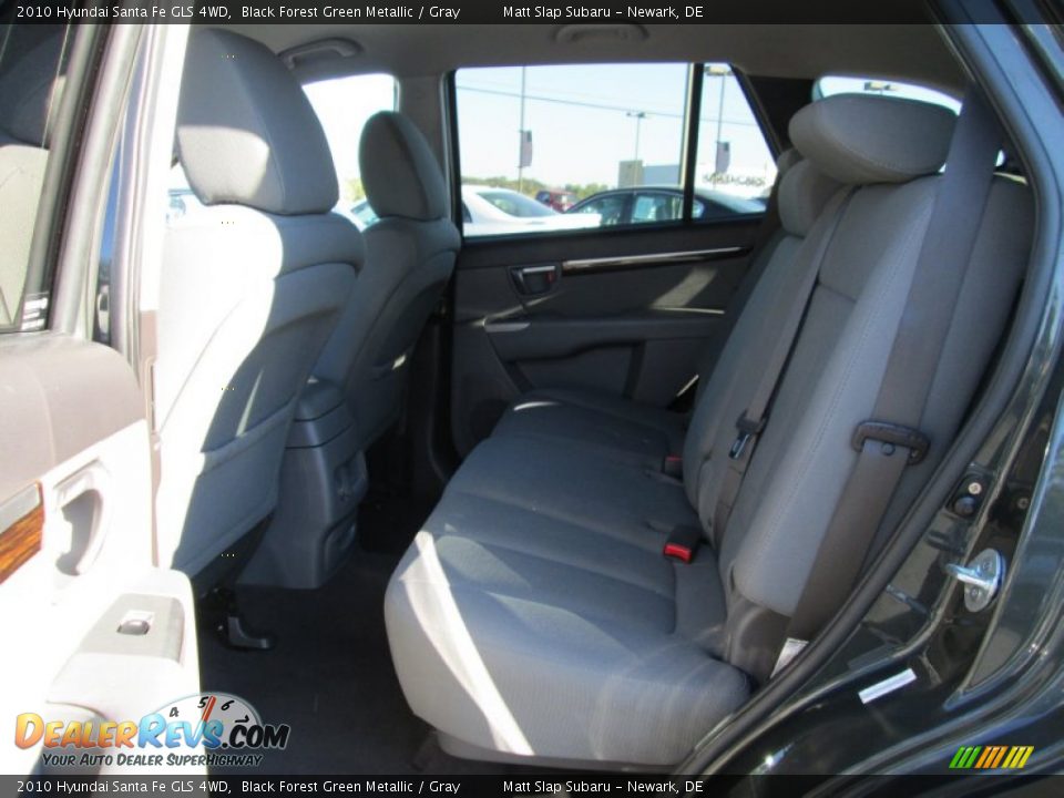 2010 Hyundai Santa Fe GLS 4WD Black Forest Green Metallic / Gray Photo #20