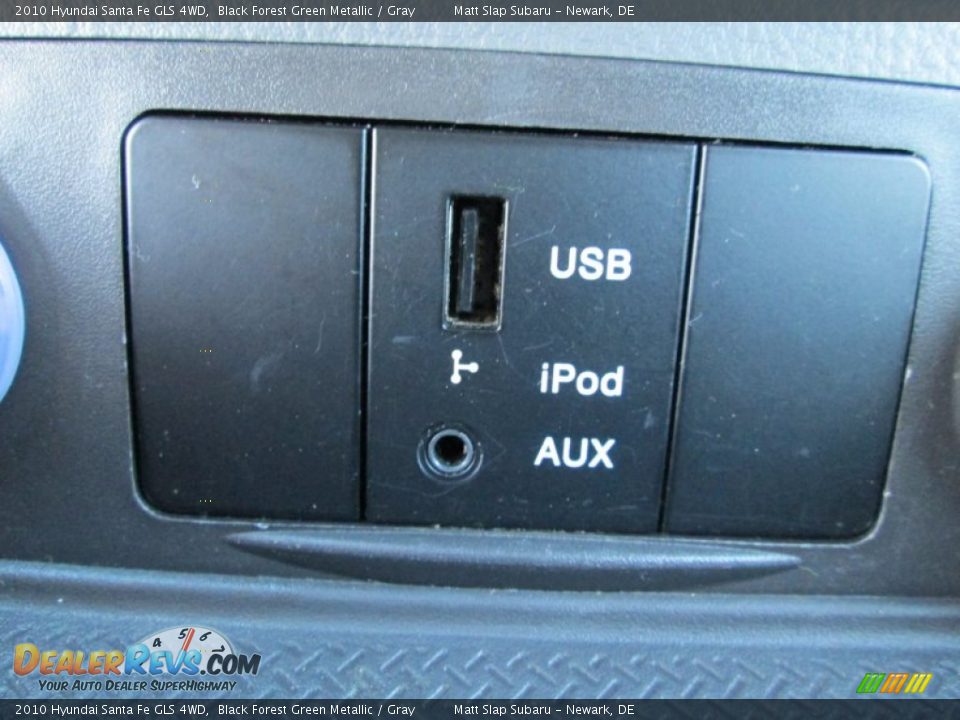 2010 Hyundai Santa Fe GLS 4WD Black Forest Green Metallic / Gray Photo #25