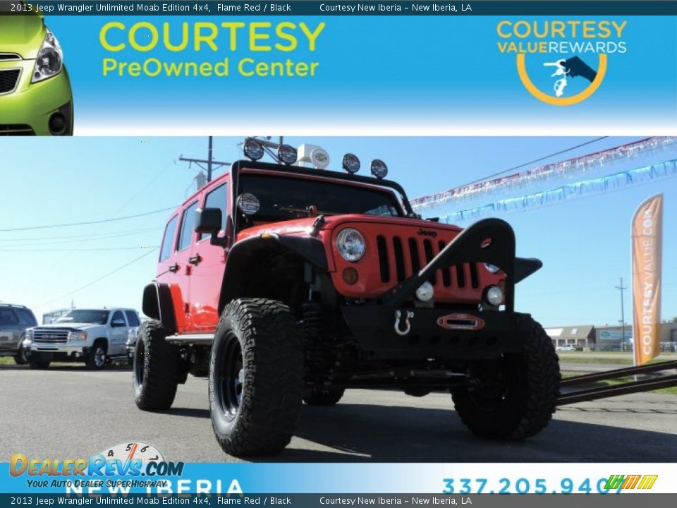 2013 Jeep Wrangler Unlimited Moab Edition 4x4 Flame Red / Black Photo #1