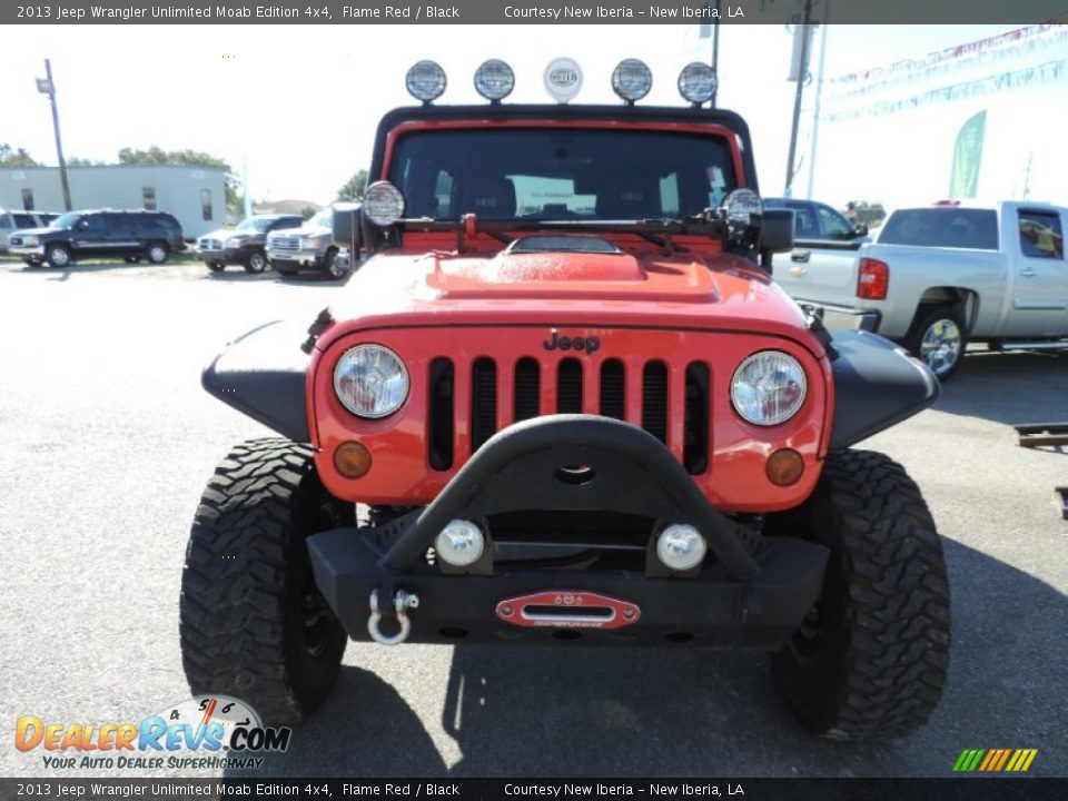 2013 Jeep Wrangler Unlimited Moab Edition 4x4 Flame Red / Black Photo #2
