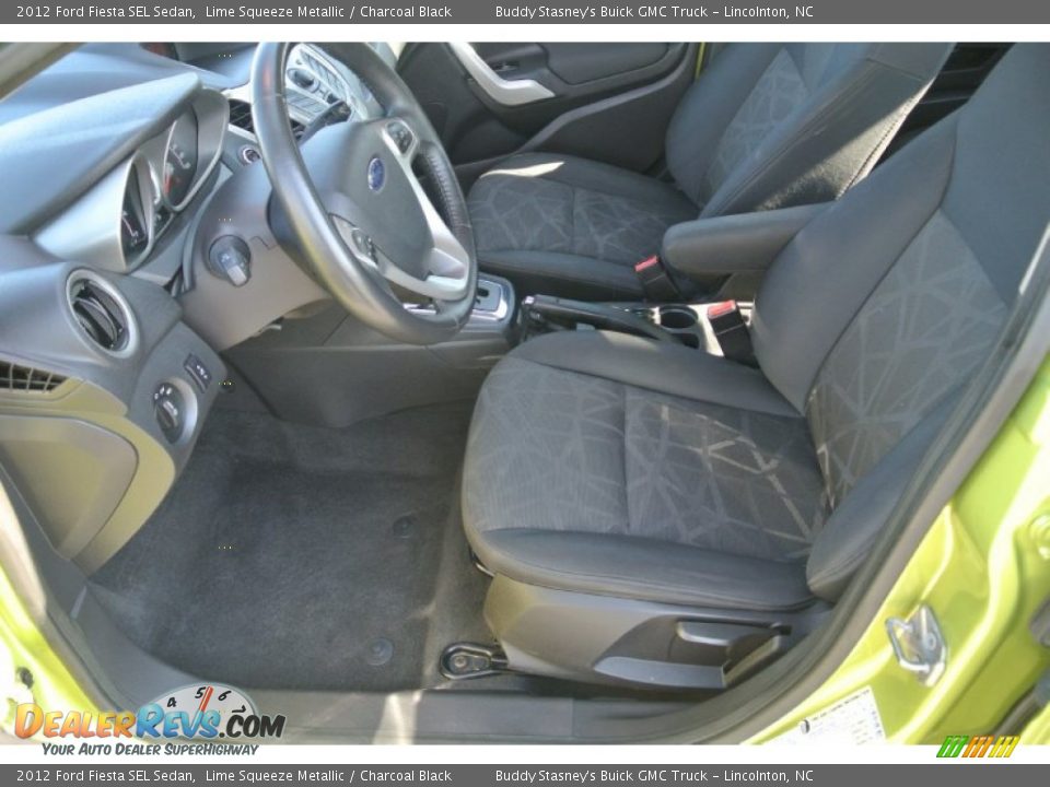 2012 Ford Fiesta SEL Sedan Lime Squeeze Metallic / Charcoal Black Photo #8