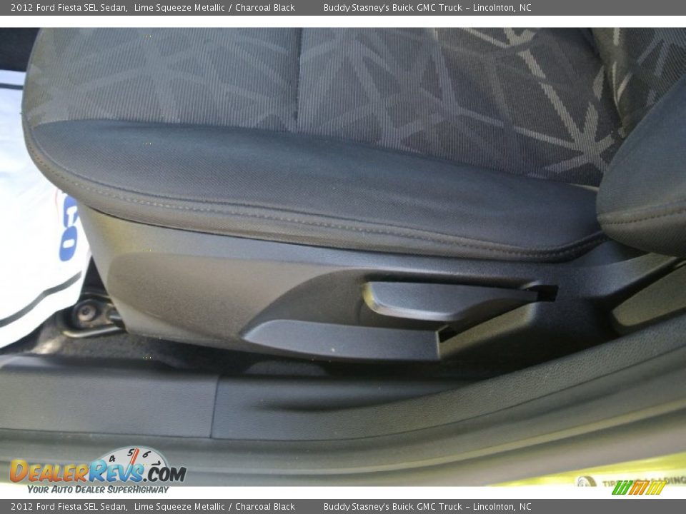 2012 Ford Fiesta SEL Sedan Lime Squeeze Metallic / Charcoal Black Photo #9