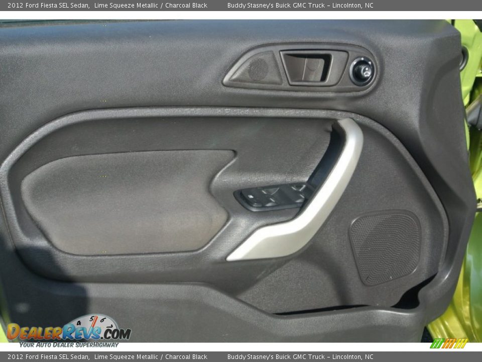 2012 Ford Fiesta SEL Sedan Lime Squeeze Metallic / Charcoal Black Photo #10