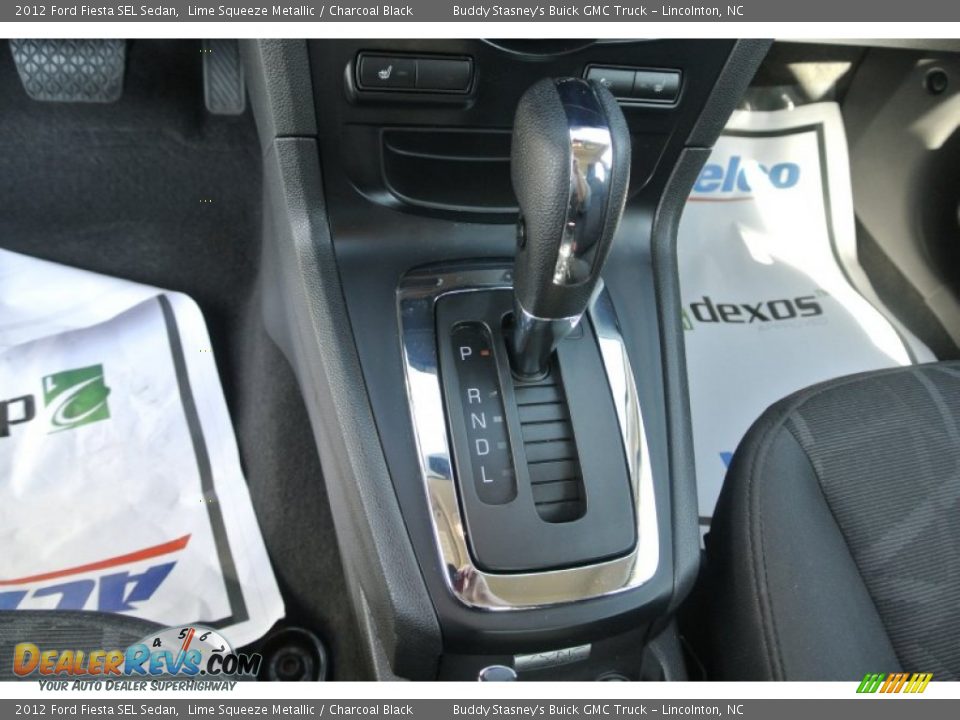 2012 Ford Fiesta SEL Sedan Lime Squeeze Metallic / Charcoal Black Photo #13