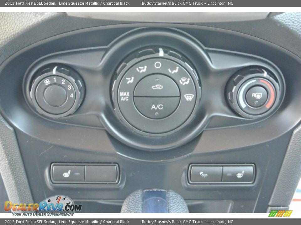 2012 Ford Fiesta SEL Sedan Lime Squeeze Metallic / Charcoal Black Photo #14