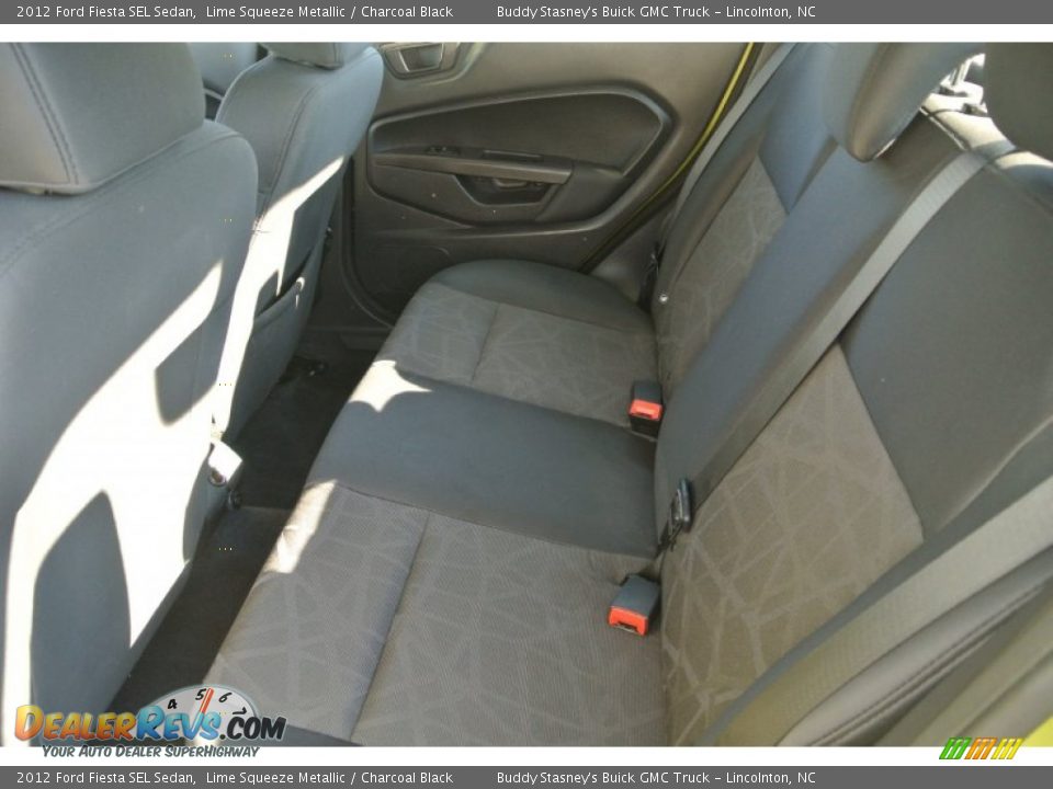 2012 Ford Fiesta SEL Sedan Lime Squeeze Metallic / Charcoal Black Photo #20