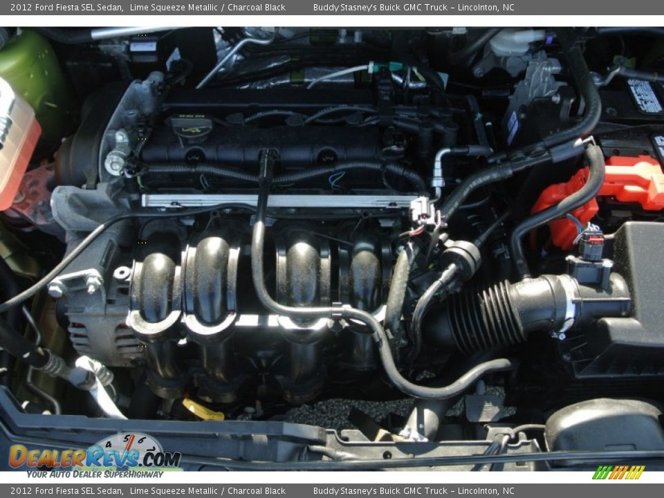 2012 Ford Fiesta SEL Sedan Lime Squeeze Metallic / Charcoal Black Photo #25